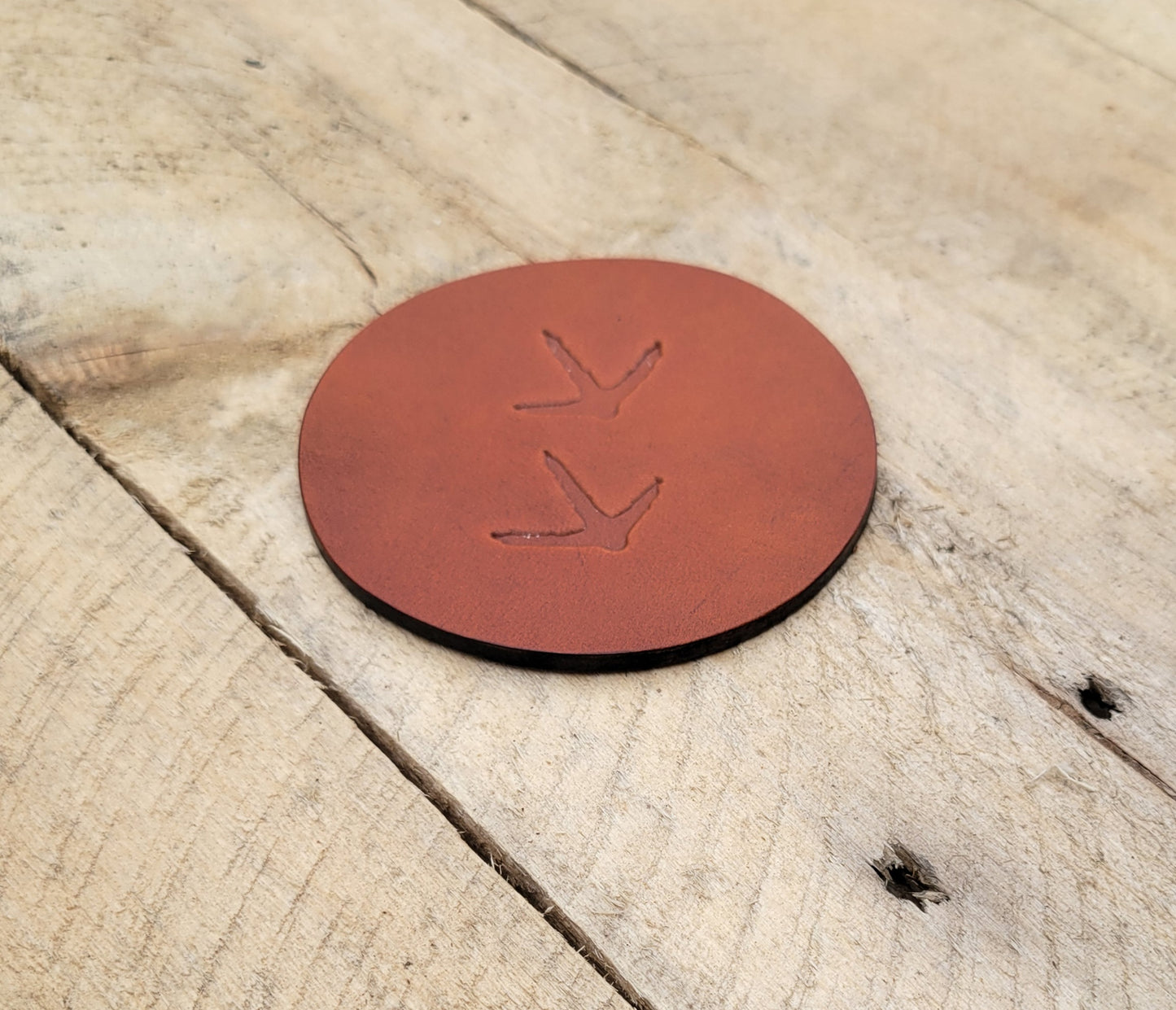 Leather Coasters (Turkey Tracks)