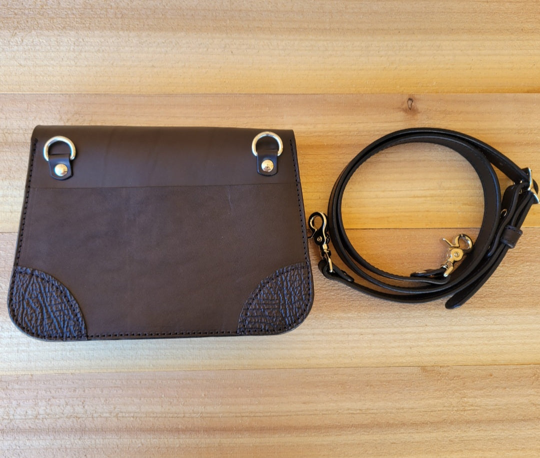 Crossbody Purse w/ Sharkskin Overlays