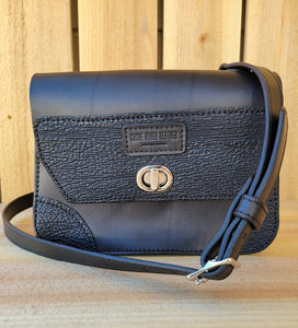 Crossbody Purse w/ Sharkskin Overlays